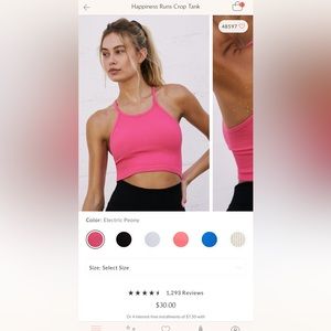 Free people, happiness runs, crop top, neon, orange, xs/s